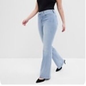 GAP Factory Women's Mid-Rise Bootcut Blue Jeans Size 14 32 Regular Light Wash
